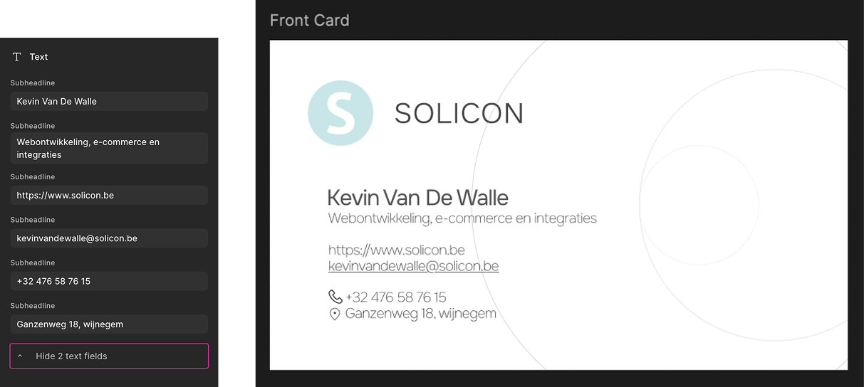 Business card Solicon