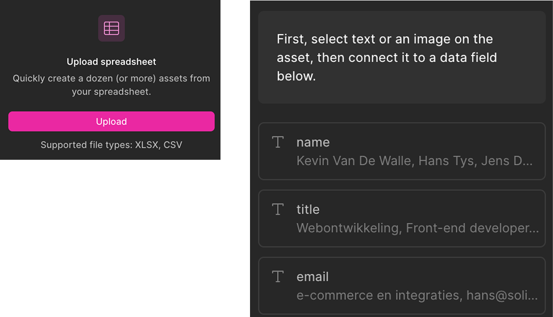 CSV upload possibility in Figma
