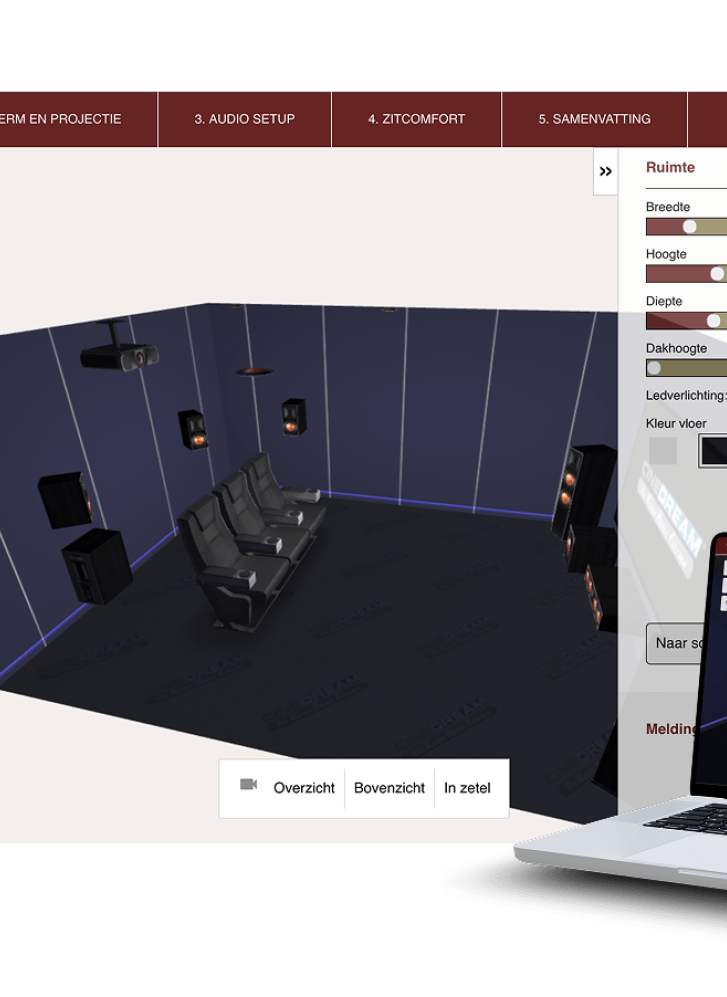 3D simulatie home cinema